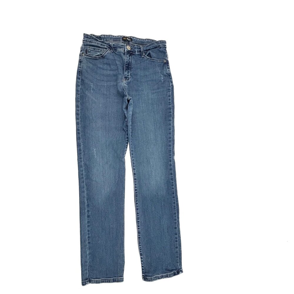 Lee Slim Fit Women's‎ size 10 Medium Wash Blue Denim Jeans